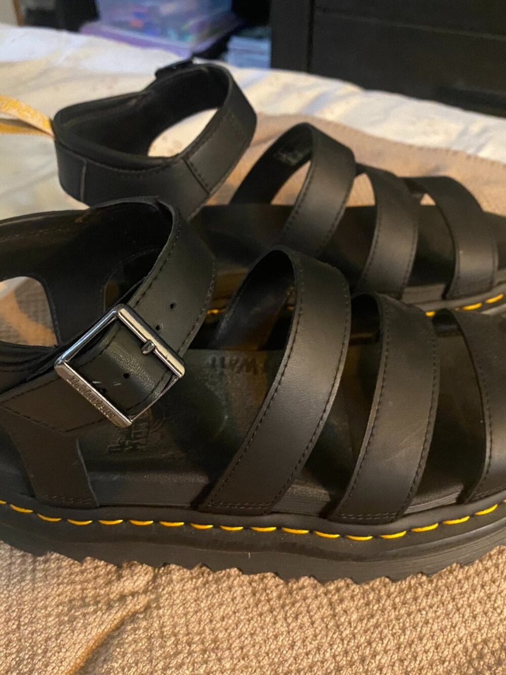 Dr. Martens Women's Vegan Blaire Felix Black Gladiator Sandals 10 US